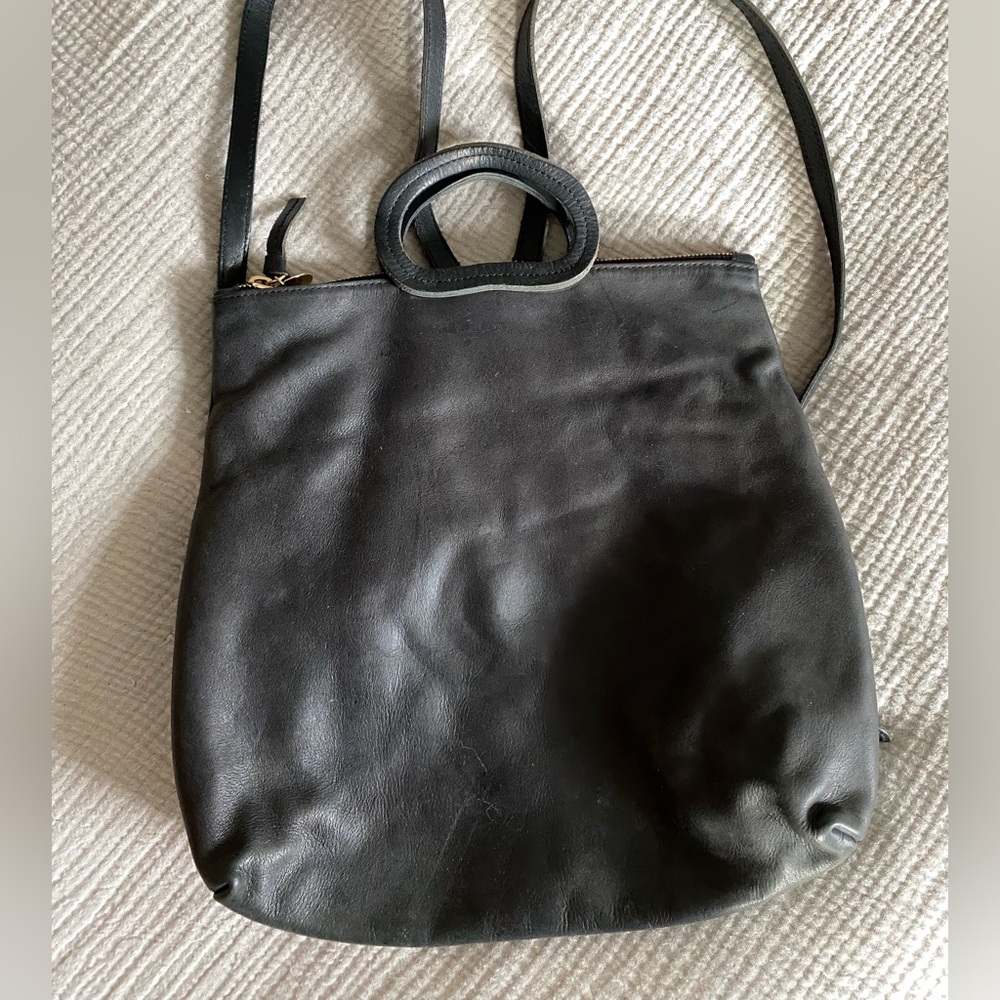 Clare V Marcelle Black Leather Backpack Bag - Picture 3 of 12